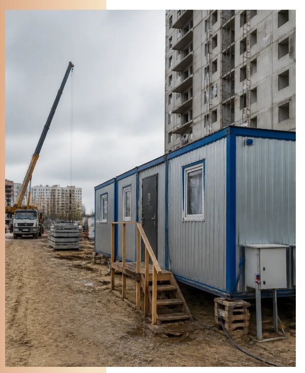 Аренда строительных вагончиков для рабочих в Белогорске